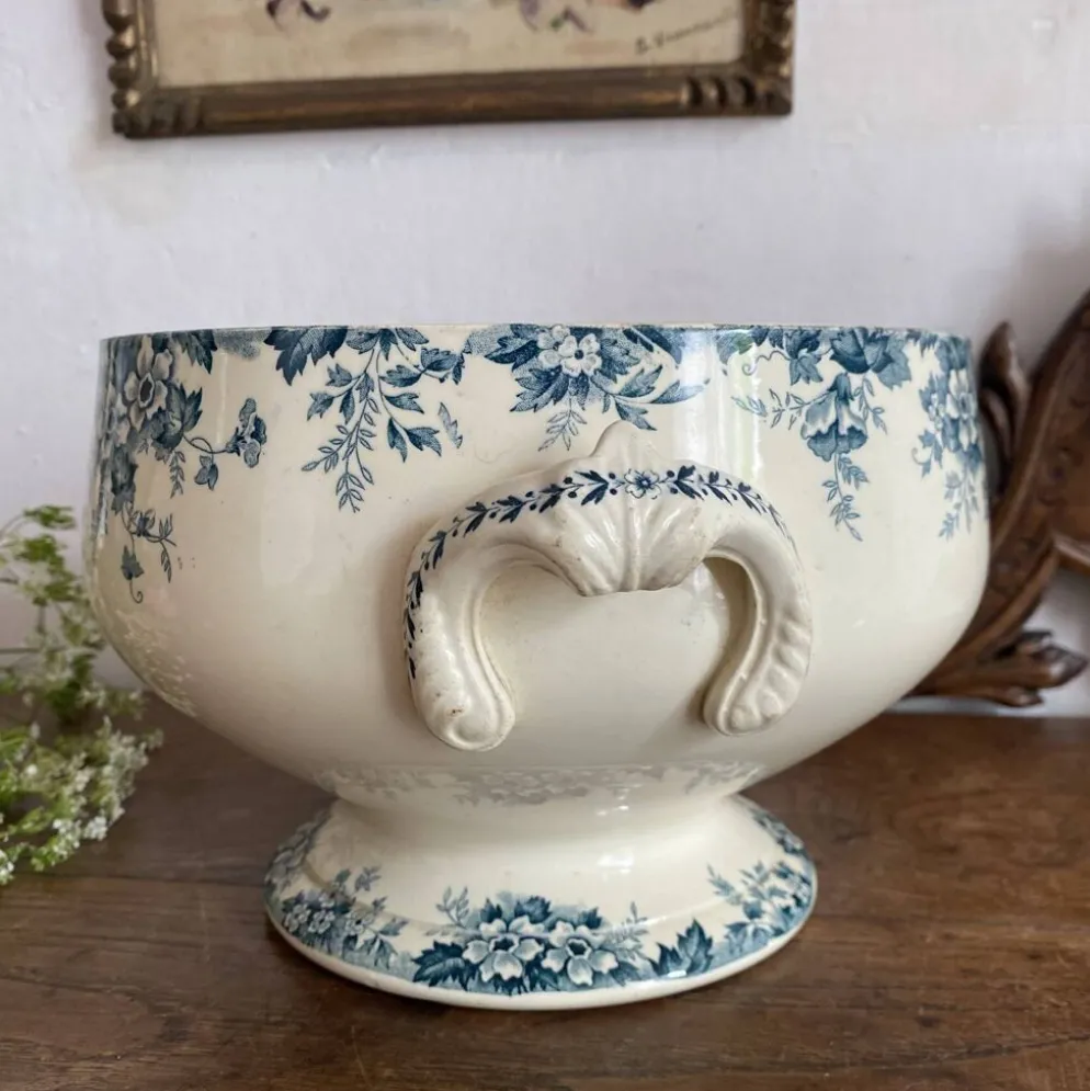 Légumier ou coupe à fruits en terre de fer Marie Louise