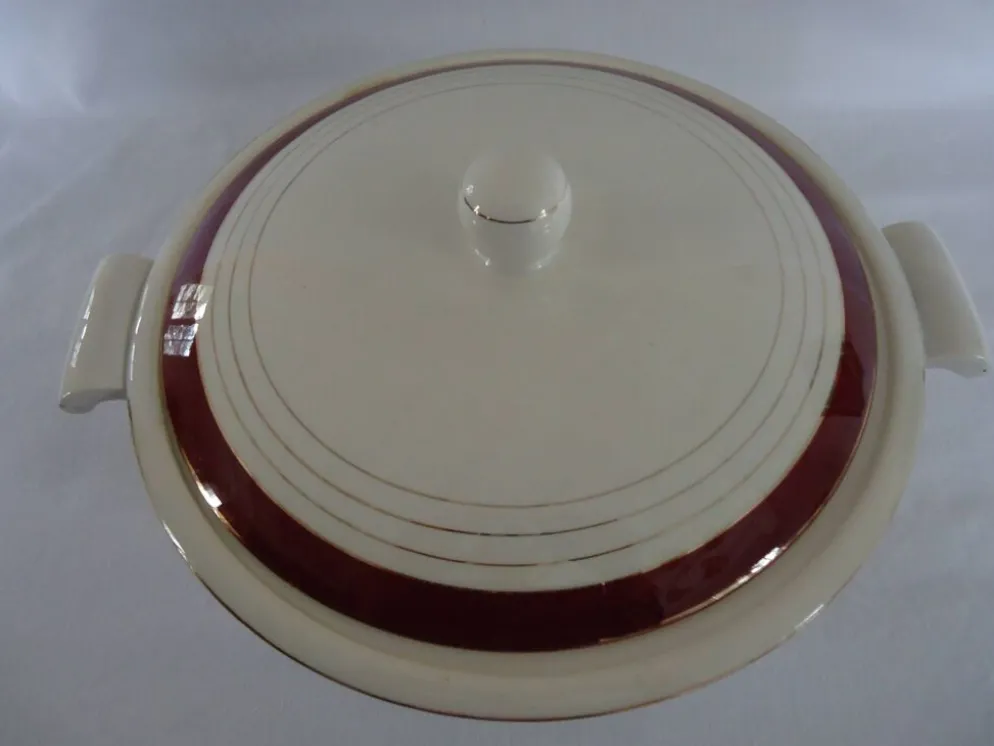 Légumier soupière en porcelaine opaque digoin sarreguemines modèle pasteur