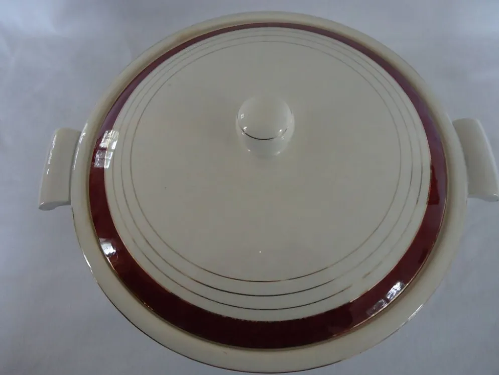 Légumier soupière en porcelaine opaque digoin sarreguemines modèle pasteur
