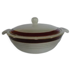 Légumier soupière en porcelaine opaque digoin sarreguemines modèle pasteur