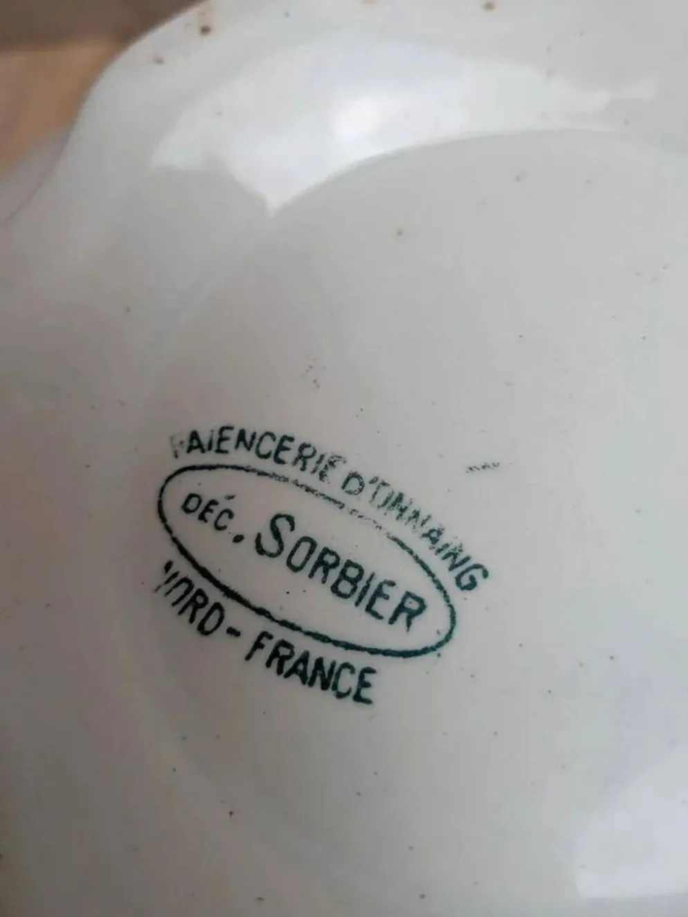 Légumière ancienne terre de fer – Faïencerie d’onnaing – décor Sorbier
