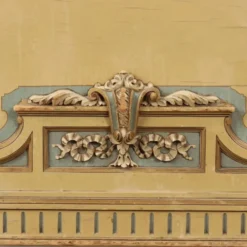 Lit ancien de style néoclassique en hêtre laqué, manufacture Luigi Gatti, XXe siècle