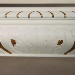 Lit ancien de style néo-Renaissance en peuplier sculpté, XXe siècle