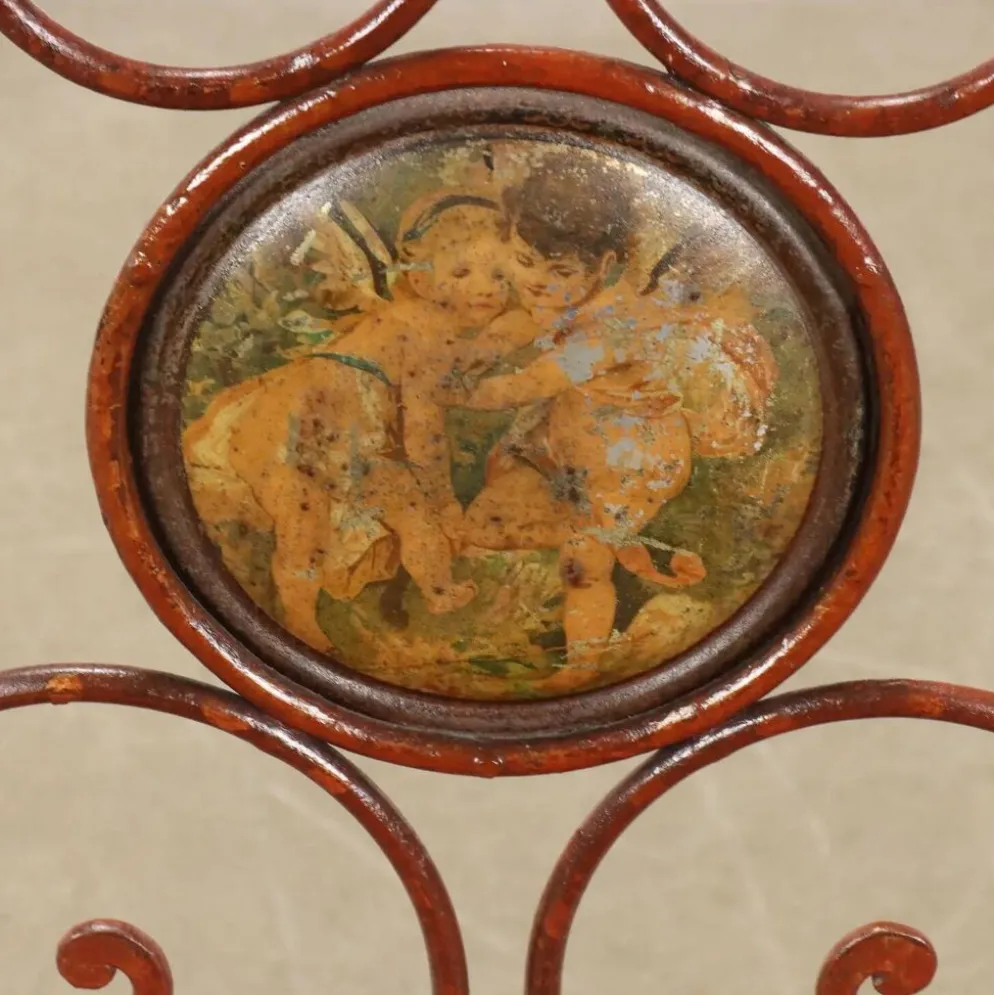 Lit ancien Louis-Philippe en fer forgé, Italie, XIXe siècle