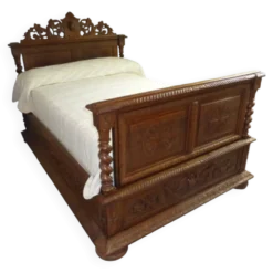 Lit ancien style Louis XIII Baroque