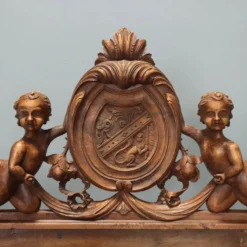Lit ancien une place en noyer sculpté, Italie, XIXe siècle
