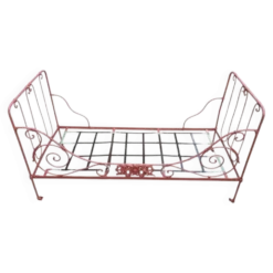 Lit banquette en fer forgé XIXe siècle 190cm x80cm