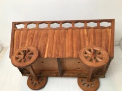 Lit berceau roulette en bois années 40-50