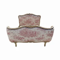 Lit corbeille de style Louis XV TAPISSERIE TOILE DE JOUY