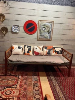 Lit daybed chêne vintage Ep 50/60