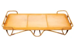 Lit daybed Rohé en rotin Noordwolde années 1950 Hollande