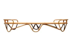 Lit daybed Rohé en rotin Noordwolde années 1950 Hollande