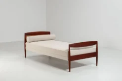 Lit de jour scandinave en teck et en cannage, Danemark 1960