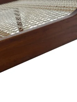 Lit de jour vintage au design minimaliste en teck des années 1960