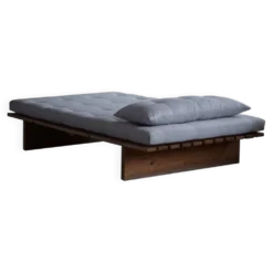 Lit de repos danois moderne, retapissé, fabriqué en pin, par Nyt i Bo, années 1970