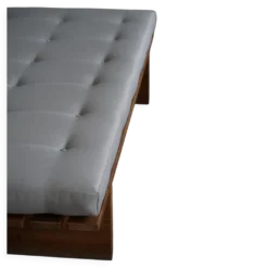Lit de repos danois moderne, retapissé, fabriqué en pin, par Nyt i Bo, années 1970
