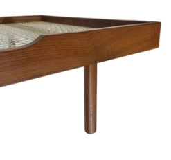 Lit de repos vintage au design minimaliste en teck des années 1960