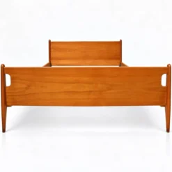 Lit double en bois, années 60