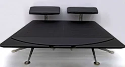 Lit double King Size en laiton et acier « Adia » de Paolo Piva par B&B, années 1980