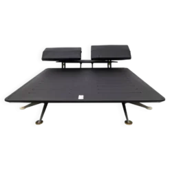 Lit double King Size en laiton et acier « Adia » de Paolo Piva par B&B, années 1980