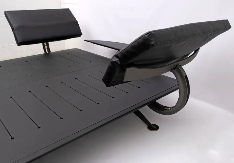 Lit double King Size en laiton et acier « Adia » de Paolo Piva par B&B, années 1980