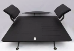 Lit double King Size en laiton et acier « Adia » de Paolo Piva par B&B, années 1980