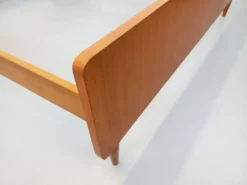 Lit double vintage style scandinave en teck des années 60 avec chevets
