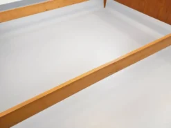 Lit double vintage style scandinave en teck des années 60 avec chevets