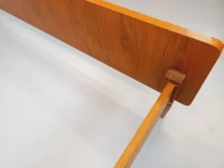 Lit double vintage style scandinave en teck des années 60 avec chevets