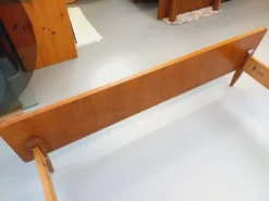Lit double vintage style scandinave en teck des années 60 avec chevets