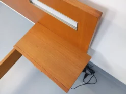 Lit double vintage style scandinave en teck des années 60 avec chevets