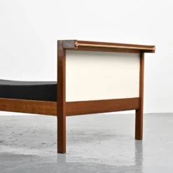 Lit en acajou à système Tigette par André Sornay, vers 1960