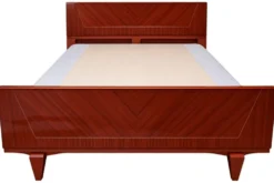 Lit en bois verni avec sommier