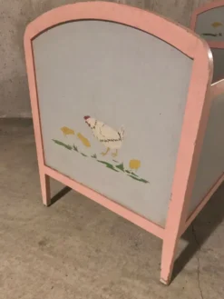 Lit enfant années 50 bois peint