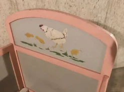 Lit enfant années 50 bois peint