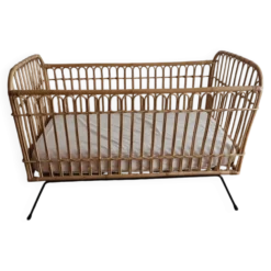 Lit enfant en rotin Saudaura fait main – matelas Zara Home inclus