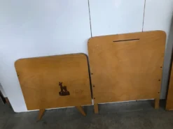 Lit enfant scandinave années 60 avec rotin