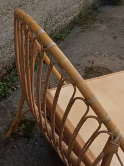 Lit en rotin années 50/60