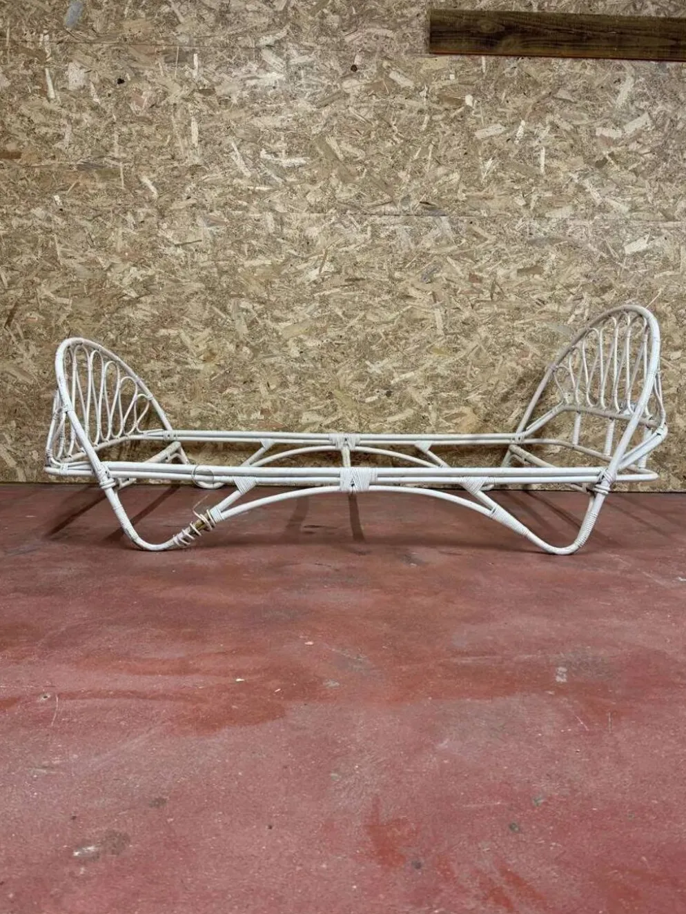 Lit en rotin vintage - Années 60 - Charme Bohème