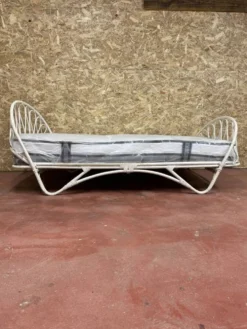 Lit en rotin vintage - Années 60 - Charme Bohème