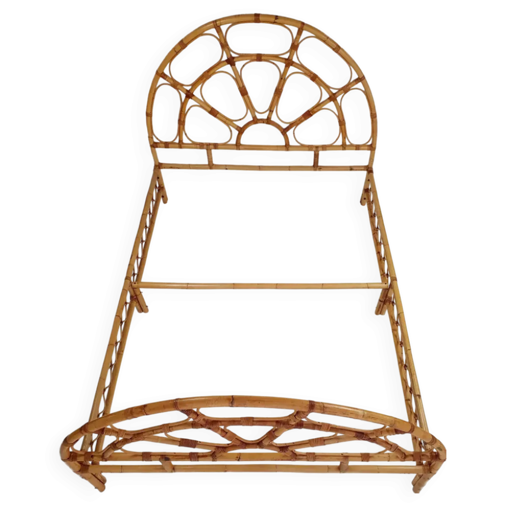 Lit en rotin vintage 2 personnes 140/190