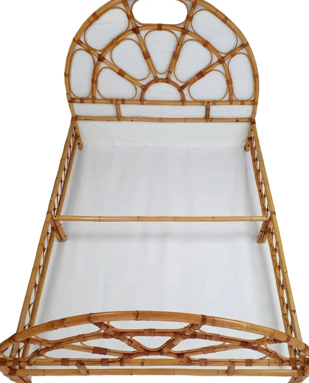 Lit en rotin vintage 2 personnes 140/190