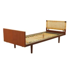 Lit en teck, design danois, années 1960, designer : Hans J. Wegner, fabricant : Get