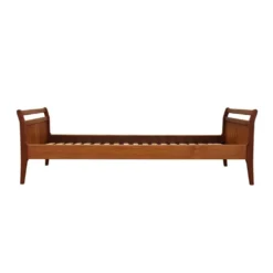 Lit en teck, design danois, années 1970, fabrication : Danemark