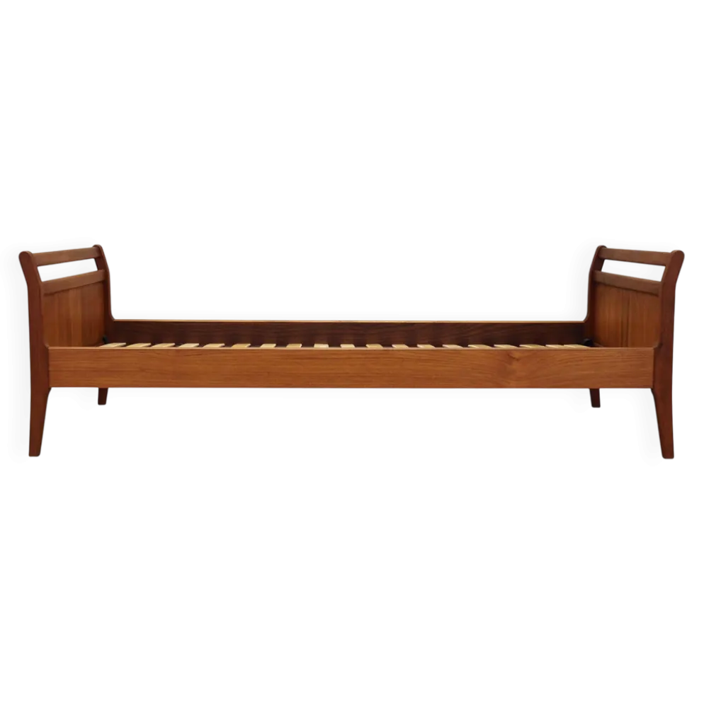 Lit en teck, design danois, années 1970, fabrication : Danemark
