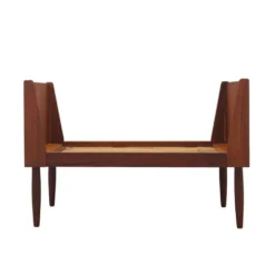 Lit en teck, design danois, années 1970, fabriqué au Danemark