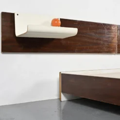 Lit et tête de lit par Pierre Guariche, circa 1968