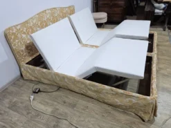 Lit électrique double exclusif 200 cm x 200 cm - Or vintage années 1970.