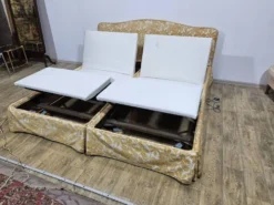 Lit électrique double exclusif 200 cm x 200 cm - Or vintage années 1970.