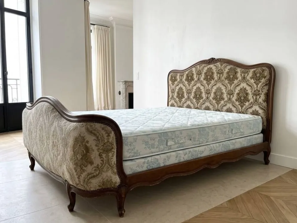 Lit Louis XV vintage en bois